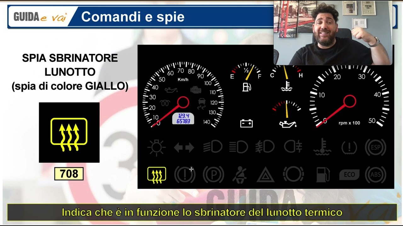 Simbolo di sbrinamento del parabrezza