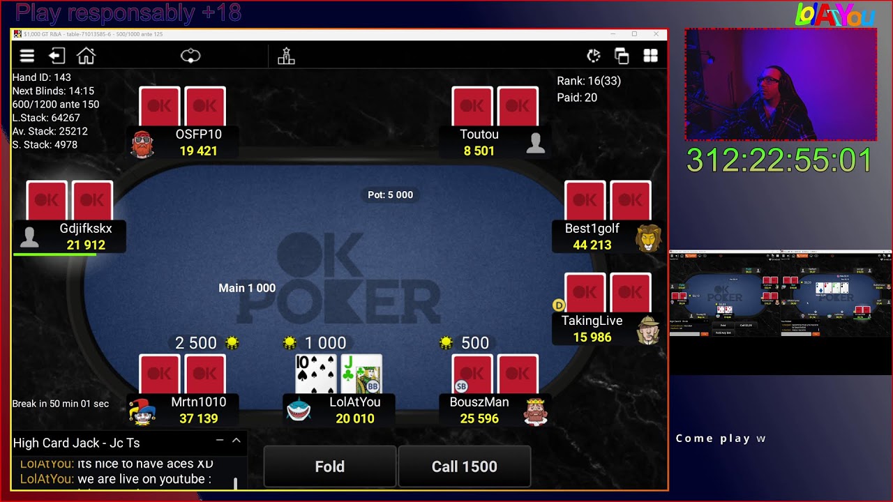 Final table of the 750GT* on Playnow/OKPoker