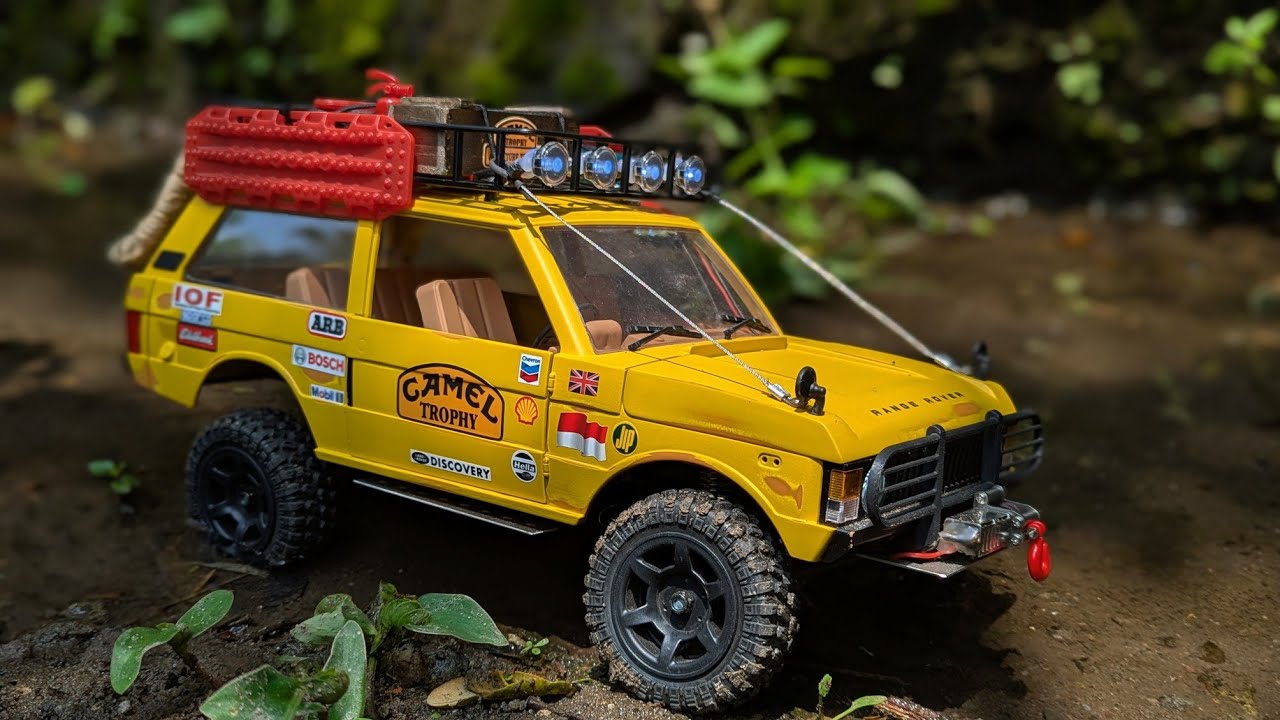 RC MN 168 Camel Trophy Upgrade Scale 1/12 - Shockbreaker oil adjustment + Winch + Roof rack + Bumper