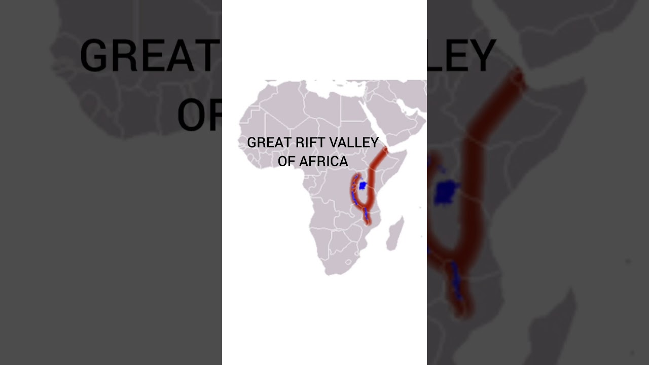 Great rift Valley of Africa in map