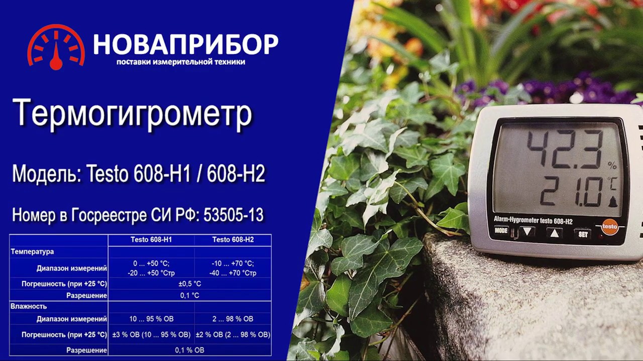 Термогигрометр Testo 608-H1 и Testo 608-H2