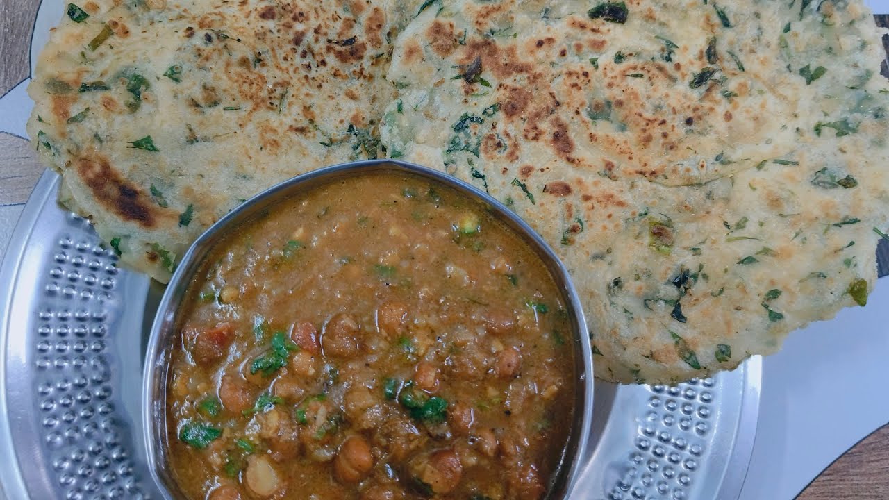 Chana Masala With Methi Ka Paratha l Mazedar Nashta l Chana Masala With Methi Ka Paratha Receipe 