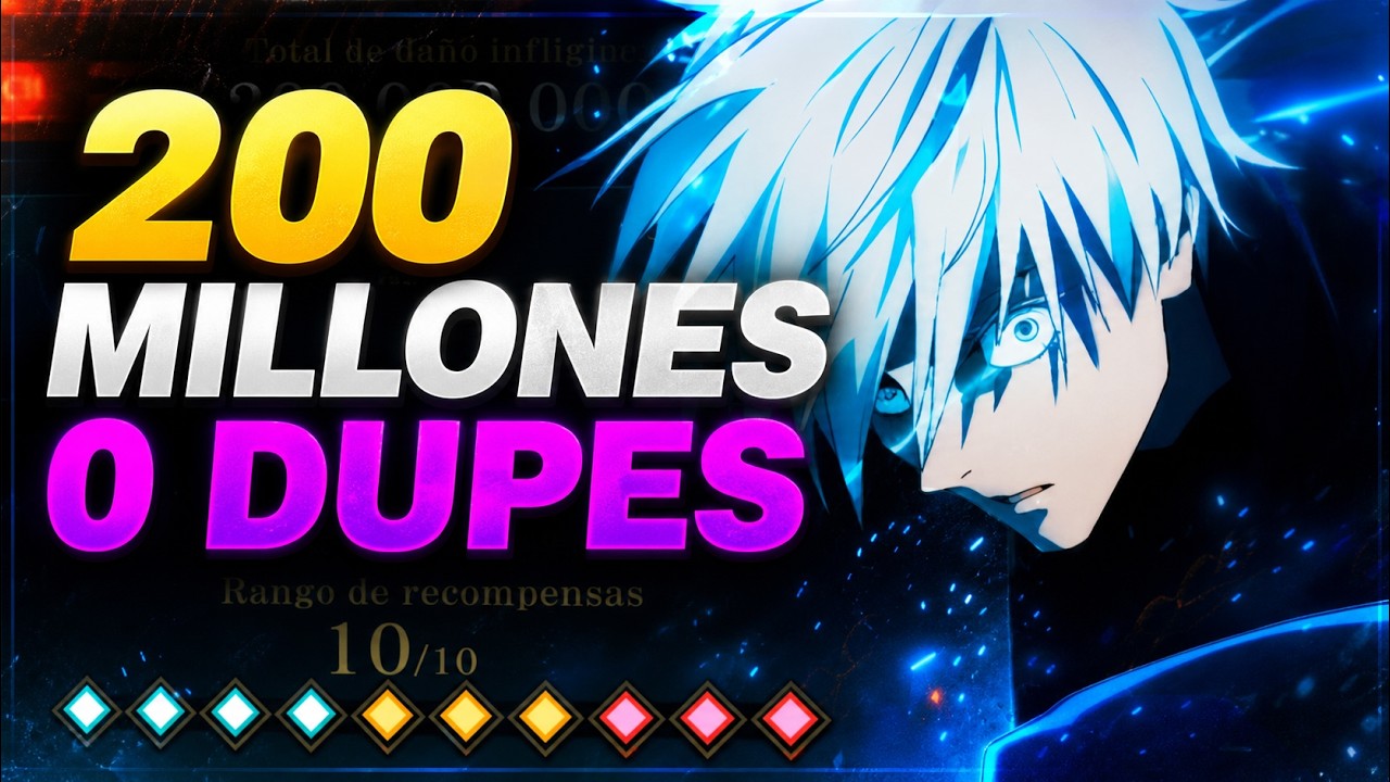200 MILLONES CON GOJO 0.2 SEGUNDOS A 0 DUPES (SIN MIGUEL) | Jujutsu Kaisen Phantom Parade
