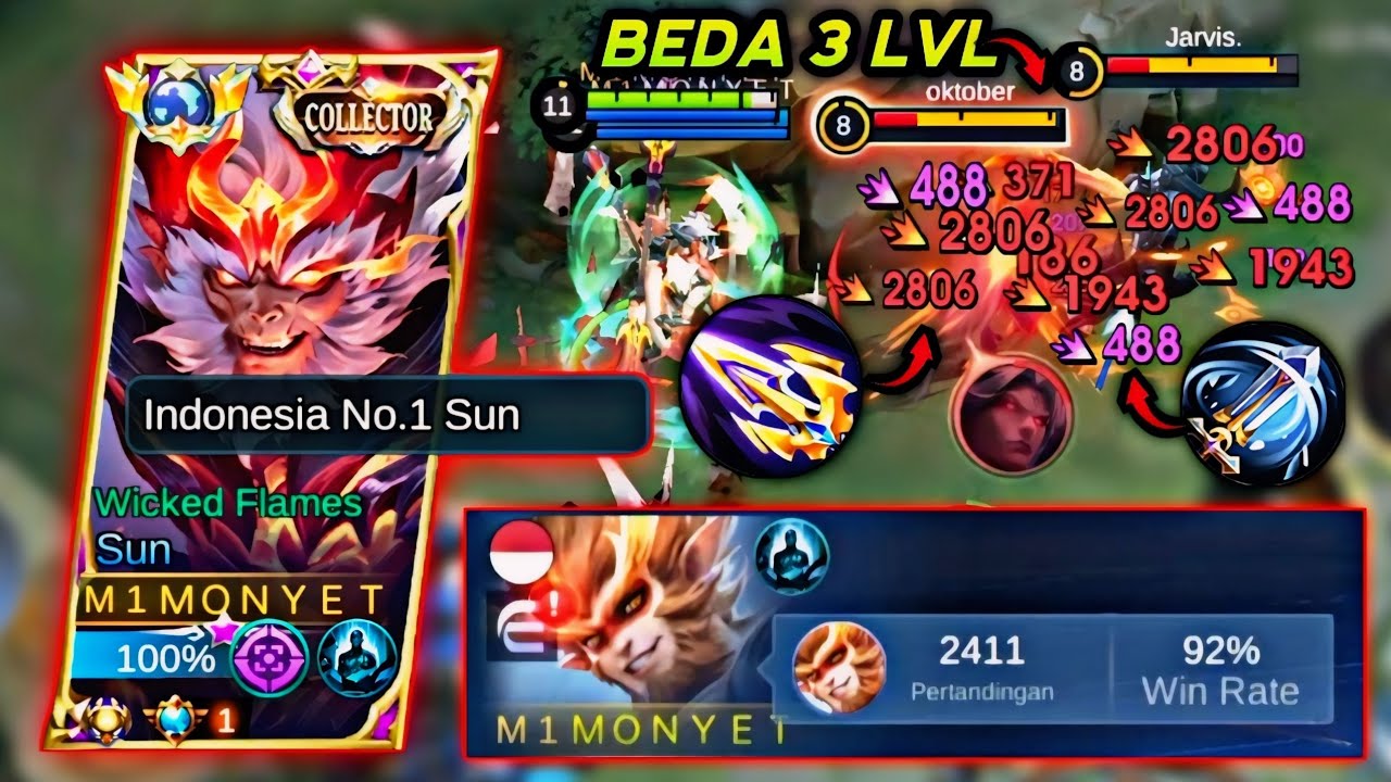 HYPER SUN BUILDS HARD DAMAGE !!? | LANGSUNG PANEN KILS | MOBILE LEGENDS