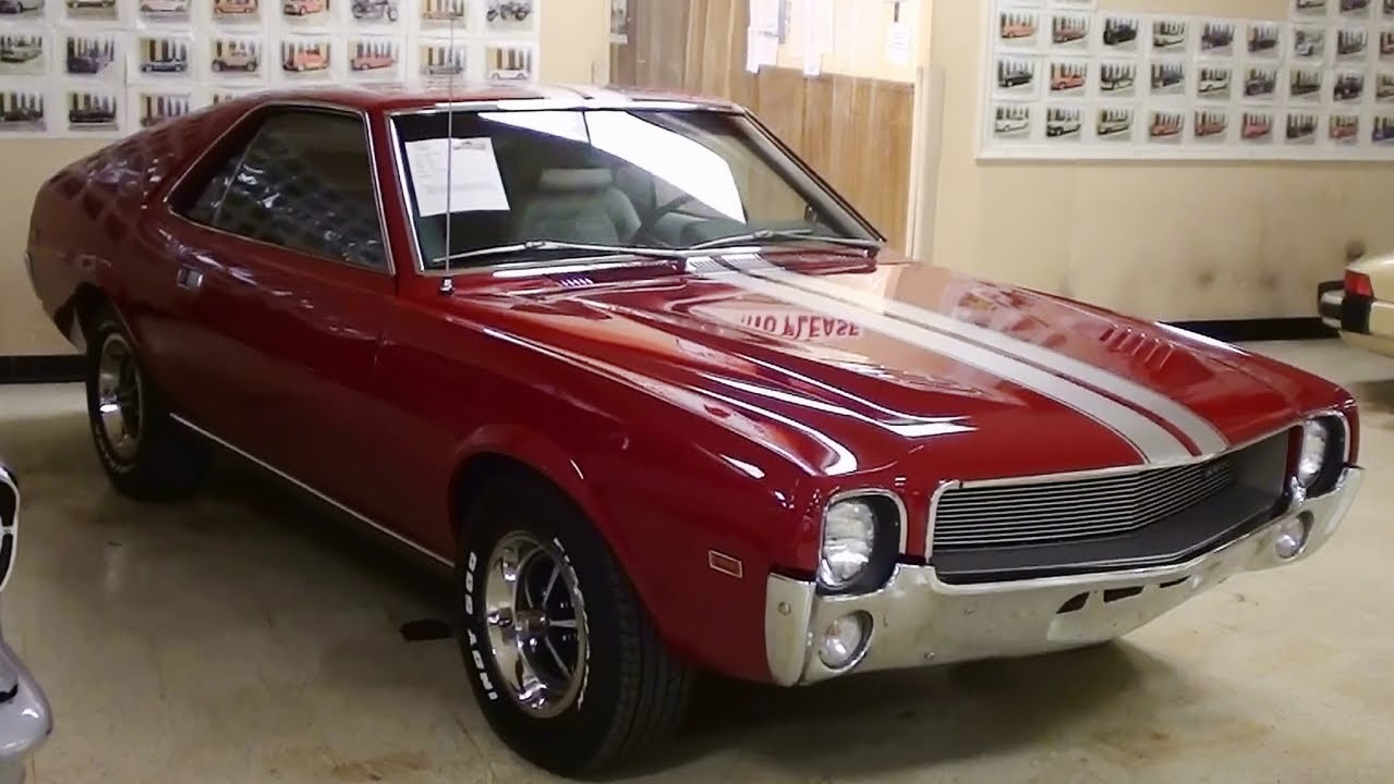 AMC AMX 390 V8 1969 года выпуска, маслкар с четырехступенчатой ​​коробкой передач.
