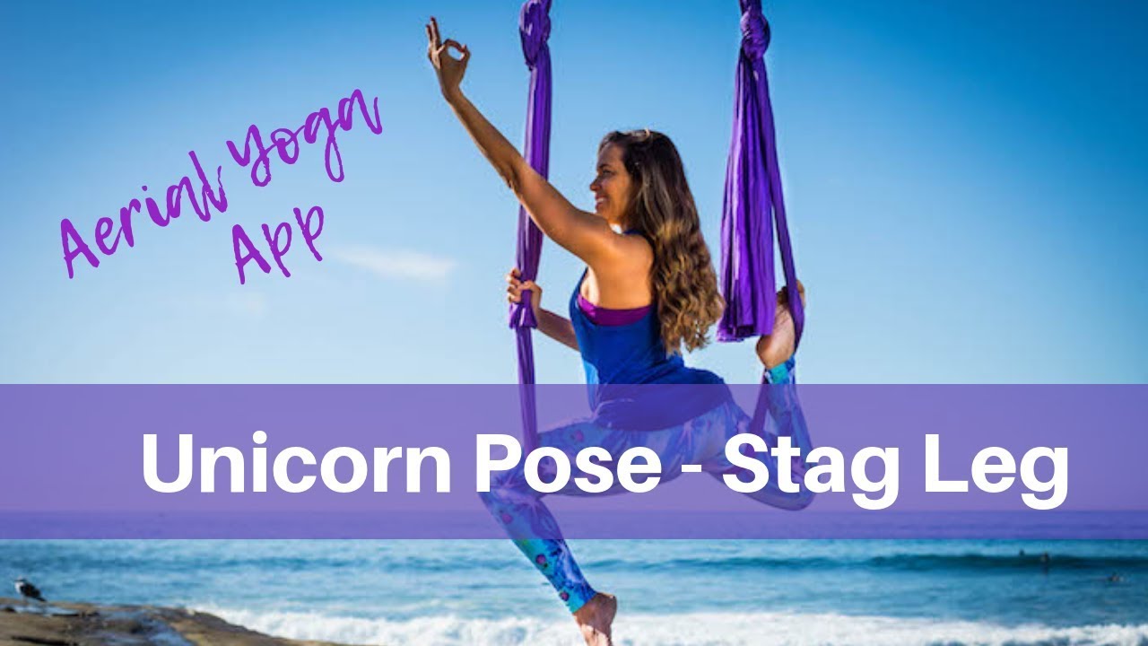 Aerial Yoga Beginner Pose: Unicorn Stag Leg