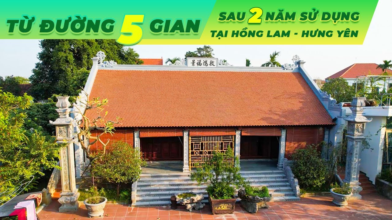 Mẫu Nhà Gỗ 5 Gian Đẹp Như Mới Sau 2 Năm Sử Dụng Tại Hồng Lam, Hưng Yên