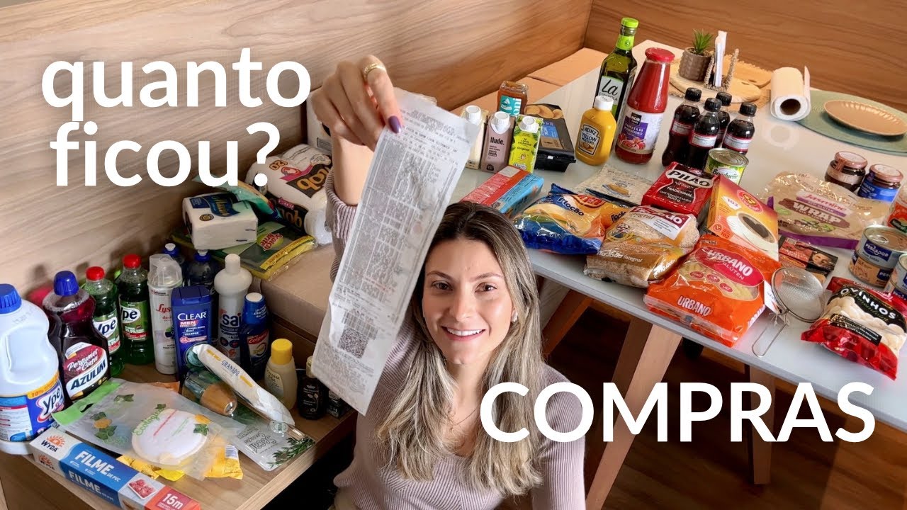 COMPRAS DO MÊS NO MERCADO E ALIMENTAÇÃO SAUDÁVEL | tudo o que eu compro para duas pessoas | DICAS