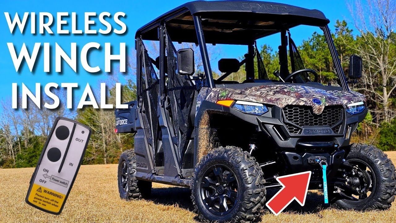 CFMOTO Uforce Wireless Winch Install 600 & 800 XL