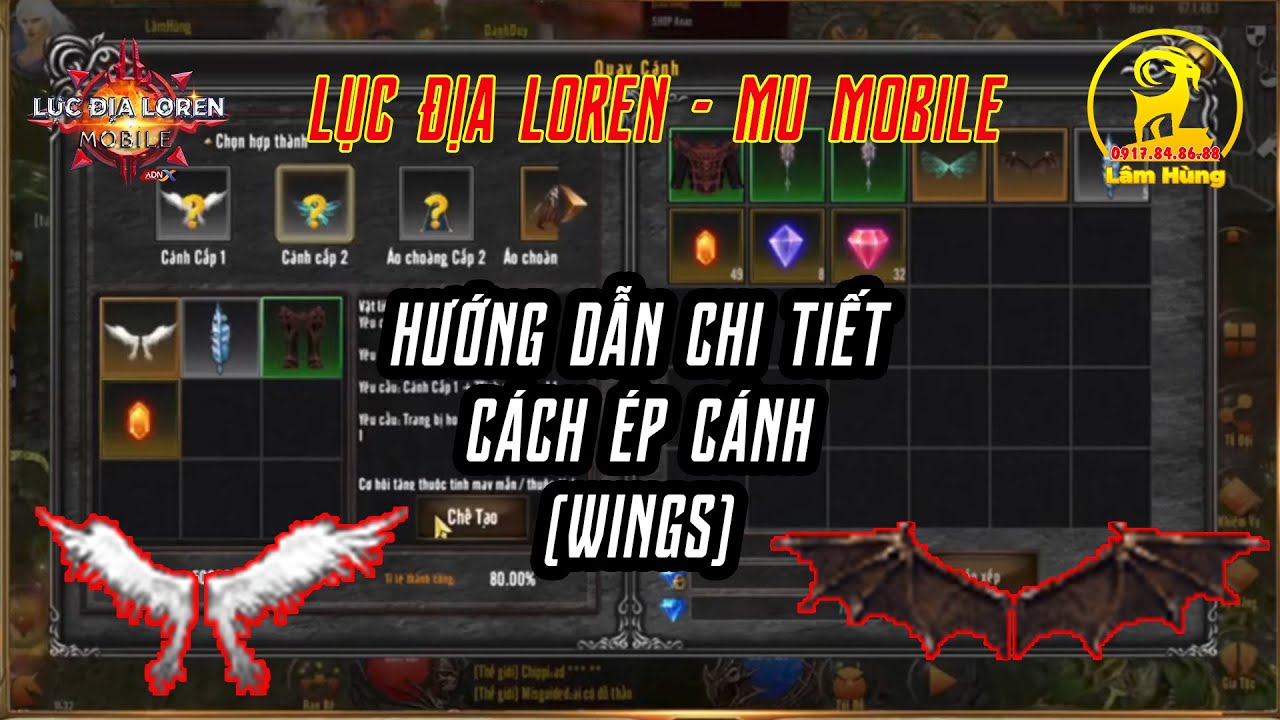[Lục Địa Loren] Hướng dẫn toàn tập cách ép Wings 1 và wings 2