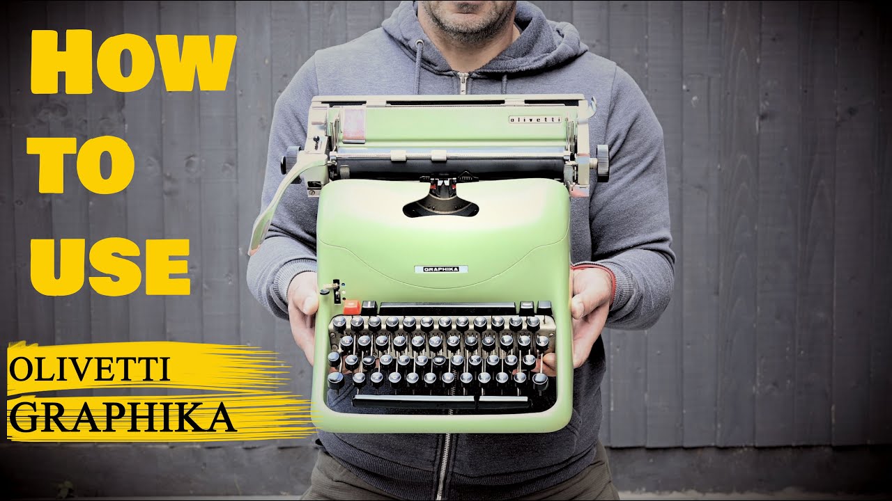 Detailed & clear Tutorial How to use an Olivetti Graphika Typewriter ( or Olivetti Lexicon 80)