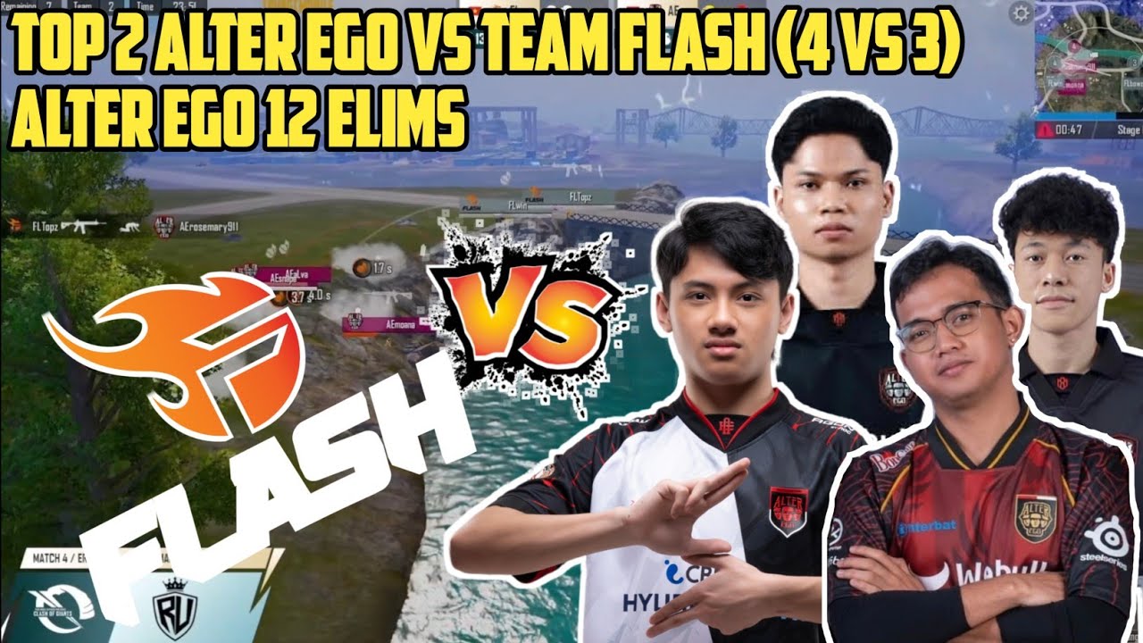 TOP 2 ALTER EGO VS TEAM FLASH (4 VS 3) - COG S7 PUBG MOBILE