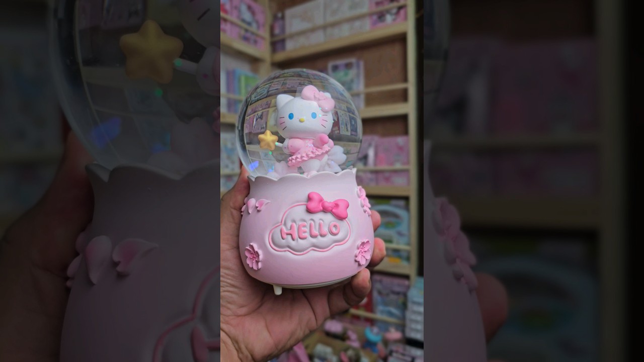Hello Kitty Snow Globe with Lights and Sound.#assortedfindsbyjenny#snowglobe#hellokitty