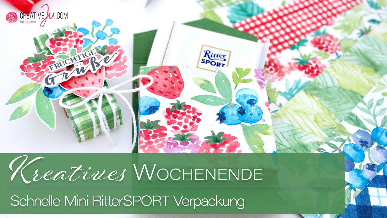 Kreatives Wochenende - Schnelle Verpackung für eine (Mini) RitterSPORT Schokolade