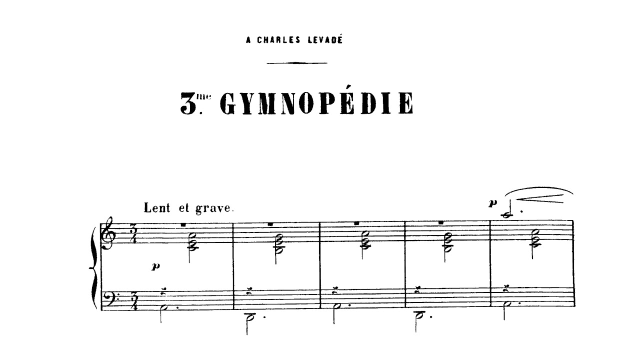 Erik Satie: Gymnop&eacute;die Nr.3 (Lent et grave) (audio + sheet music) [Thurz&oacute;]