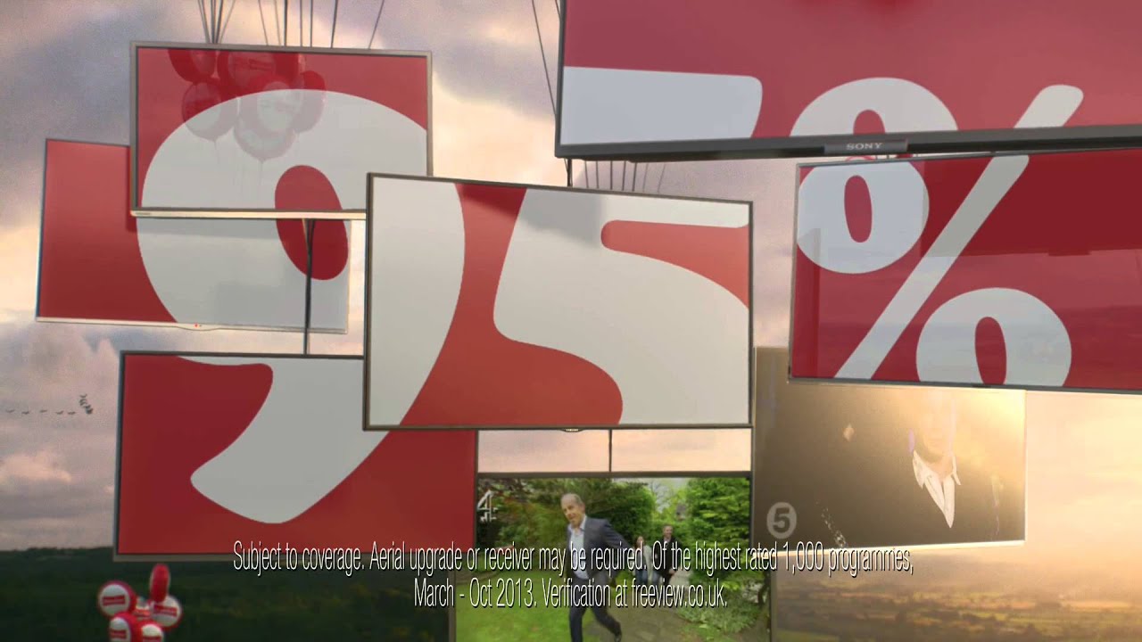 Freeview Value TV advert - floating tellies