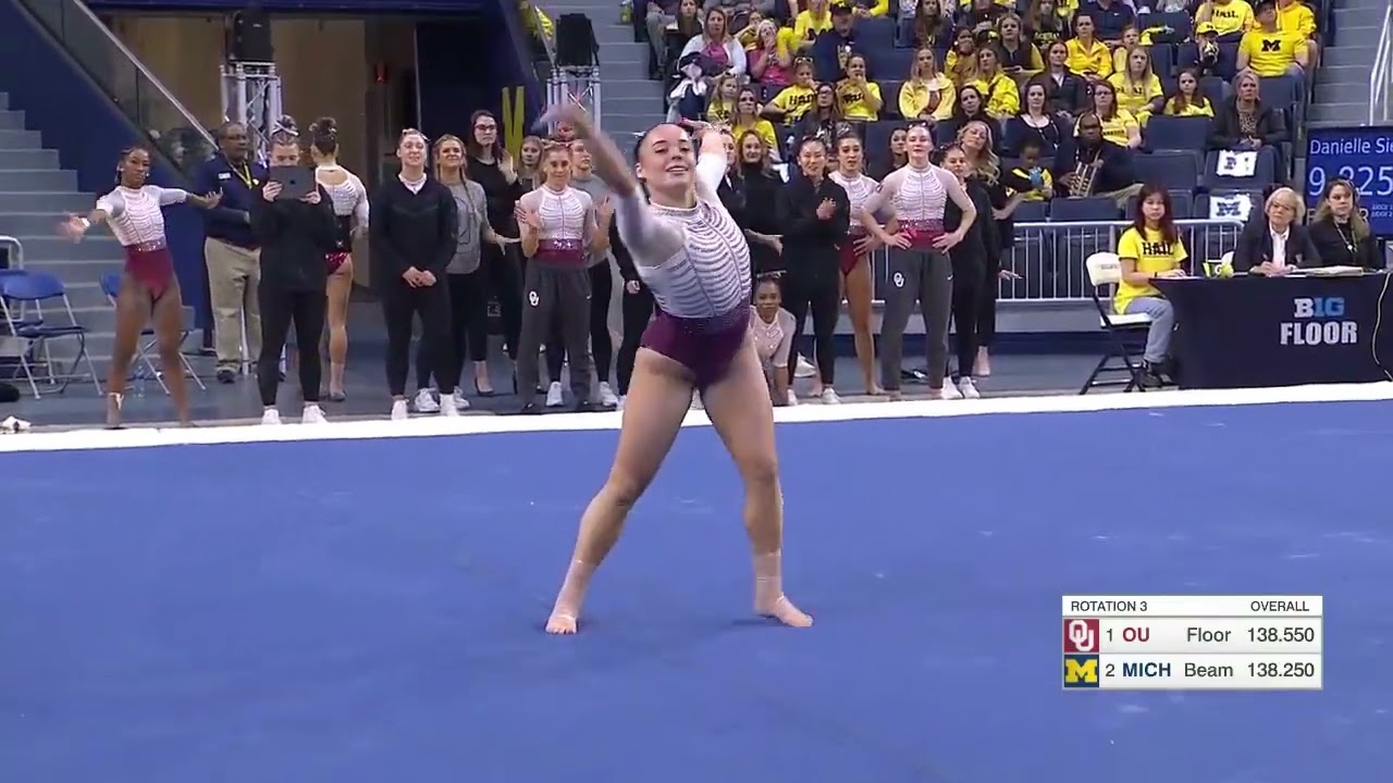 Faith Torrez Floor Michigan vs Oklahoma 2023 9.925