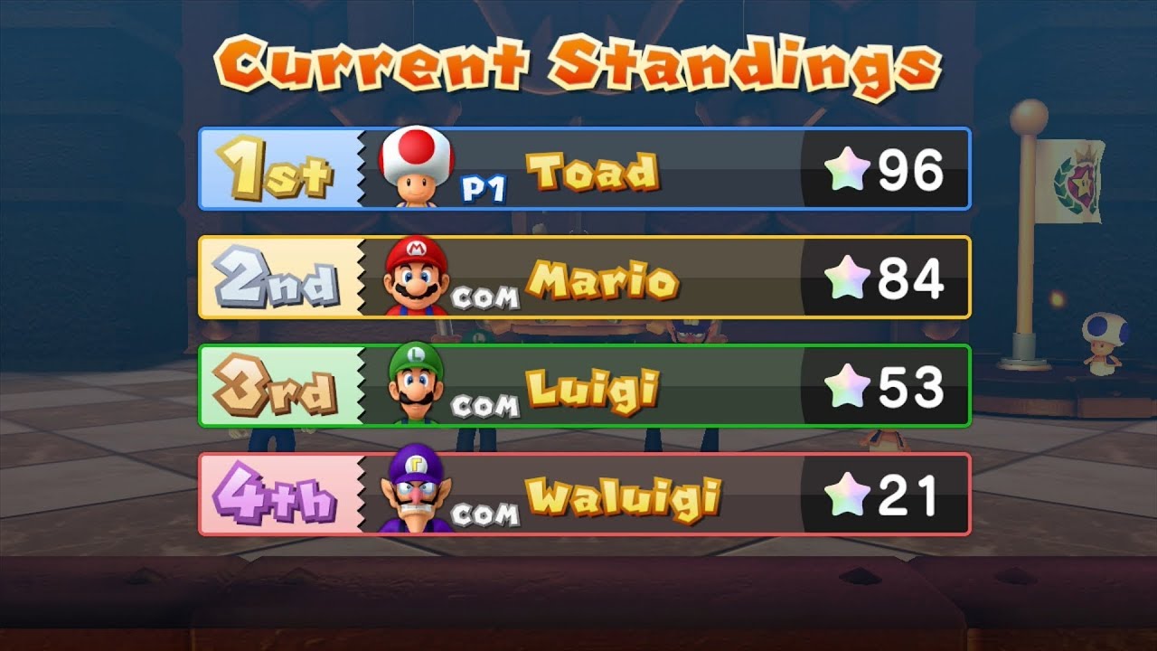 Mario Party 10 Mario Party #180 Toad vs Waluigi vs Luigi vs Mario Chaos Castle Master Difficulty