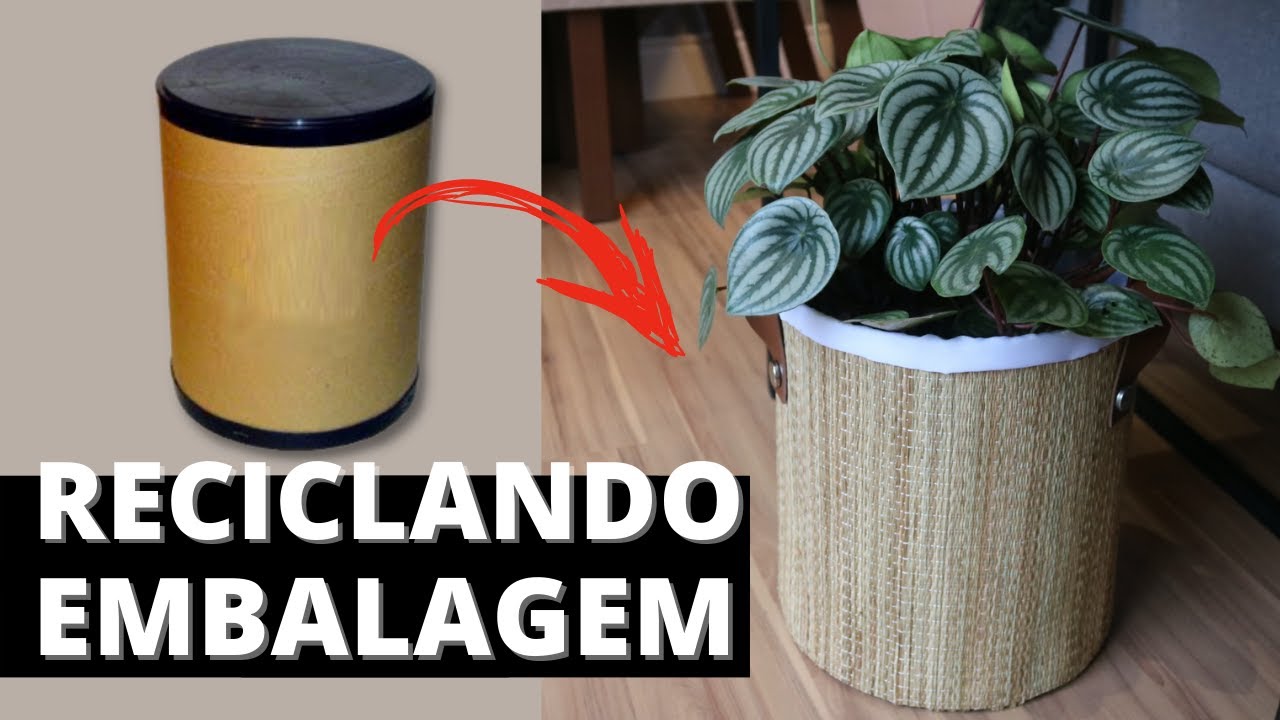 COMO TRANSFORMAR BARRICA DE MASSA CORRIDA EM CESTO DECORATIVO COM CARA DE LOJA