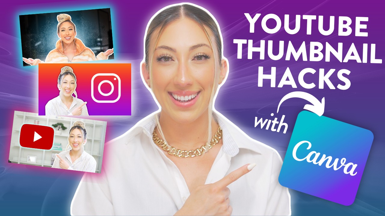 5 THUMBNAIL EDITING HACKS IN CANVA | Glow effect, Blurry background, Outlining, AI Visuals, etc.