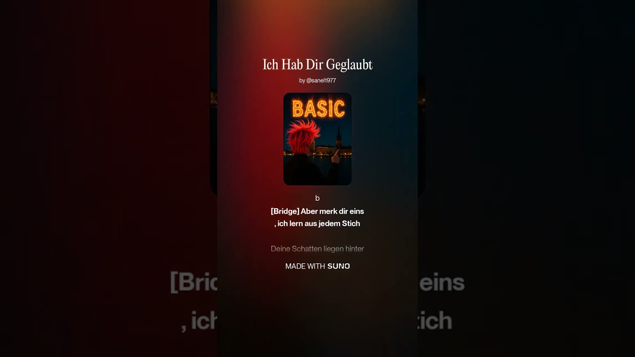 ICH HAB DIR GEGLAUBT 