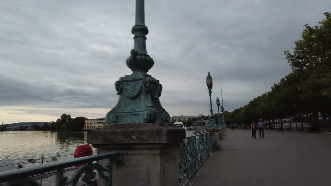 Enghien les bains WALK | incl. views of the lake | France 4K