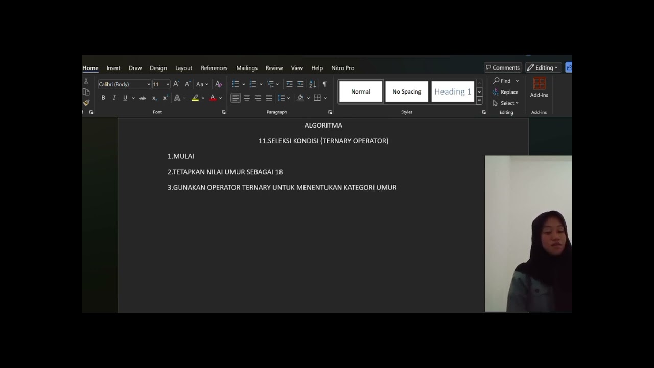 11.Seleksi Kondisi (Ternary Operator) (UAS)