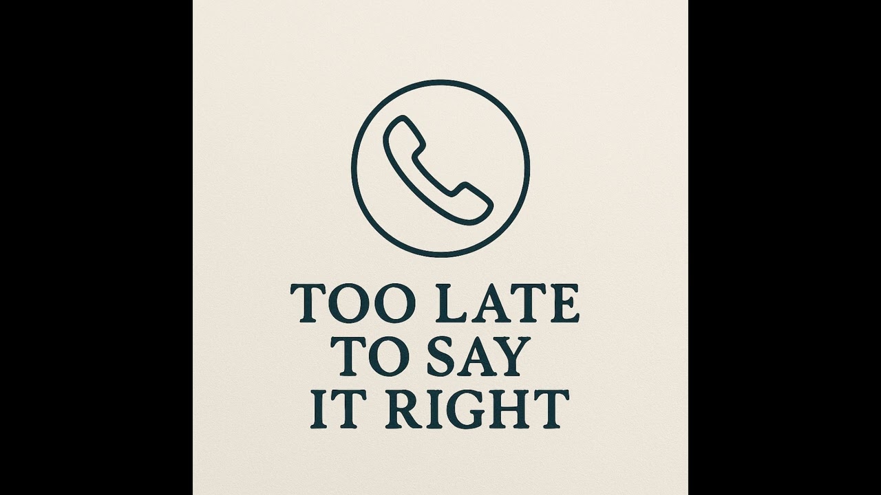Too Late To Say It Right