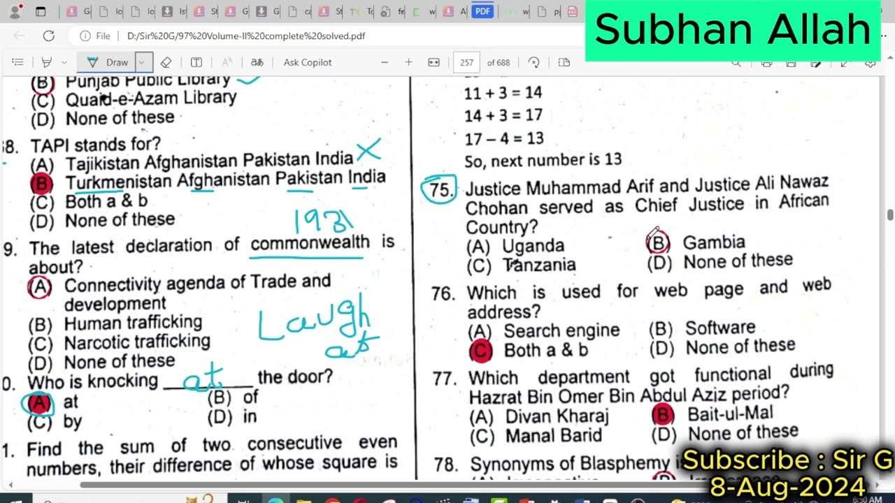 PPSC Solved Past Paper of Assistant Livestock BPS-16