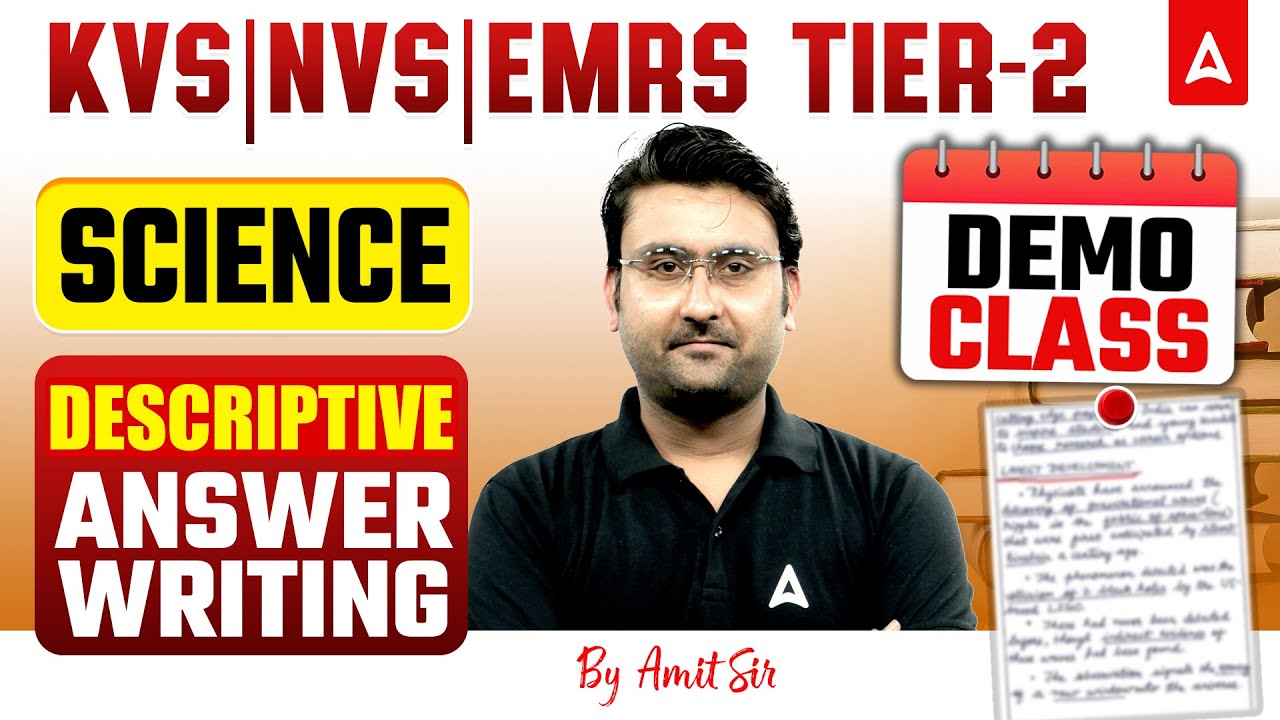 KVS, NVS, EMRS Tier-2 Science: Descriptive Answer Writing Strategy | Demo Class by Amit Sir
