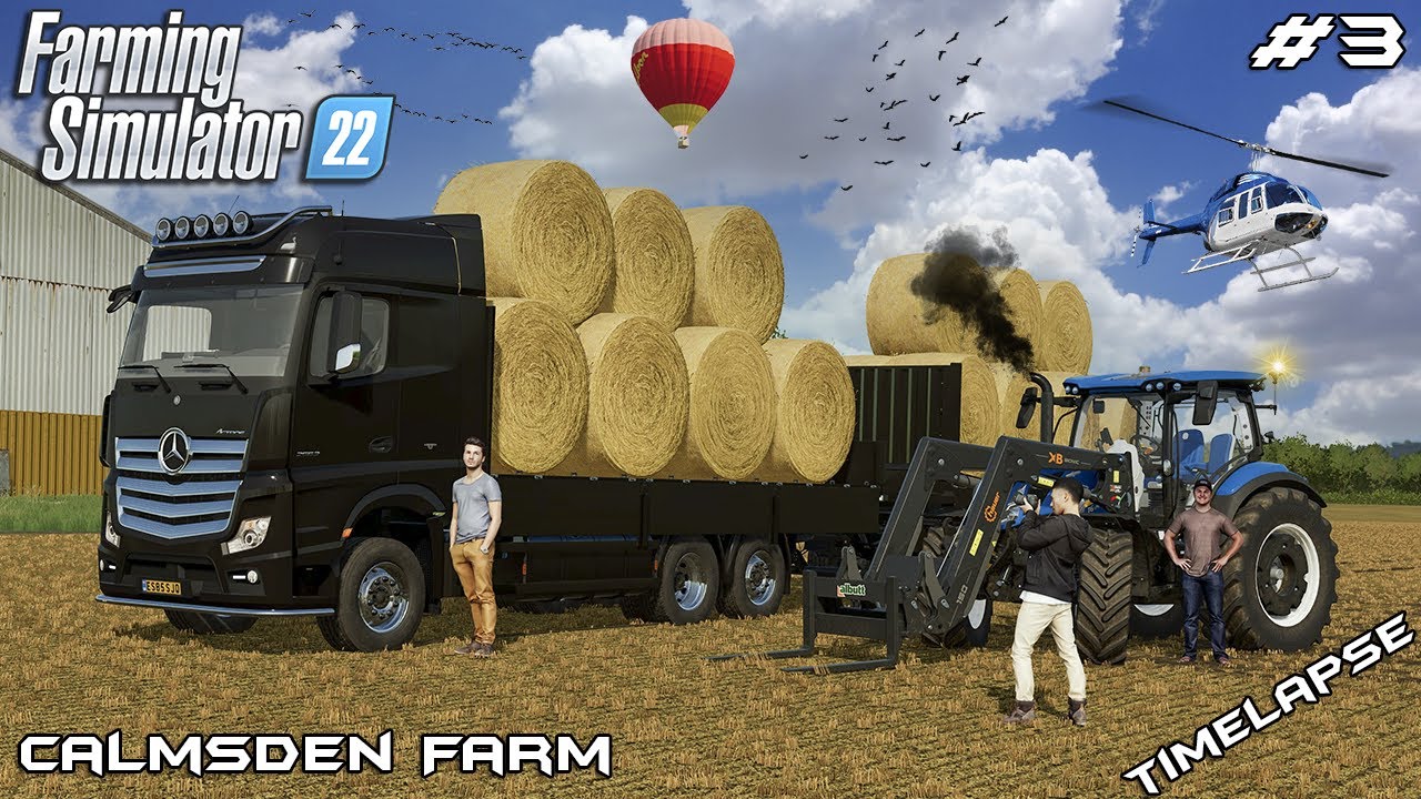 ПРОДАЮ круглые тюки диаметром 180 см с грузовиком MERCEDES | Ферма Calmsden | Farming Simulator 2...