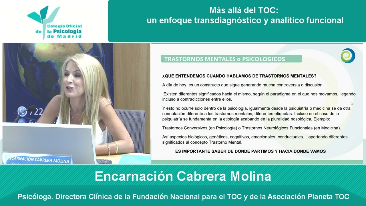 Charla coloquio  Más allá del TOC un enfoque transdiagnóstico y analítico funcional 31-05-24