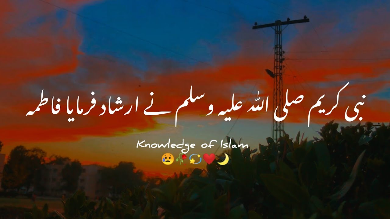 Nabi Pak ﷺ Ne Irshad Farmaya Fatima😥 New Emotional Islamic Status 🥀 By Peer Ajmal Raza Qadri