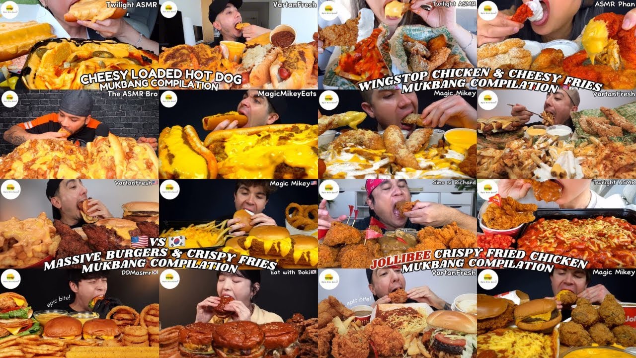 ASMR | 1 HOUR BEST FAST FOOD FEAST PART 1 MUKBANG COMPILATION |