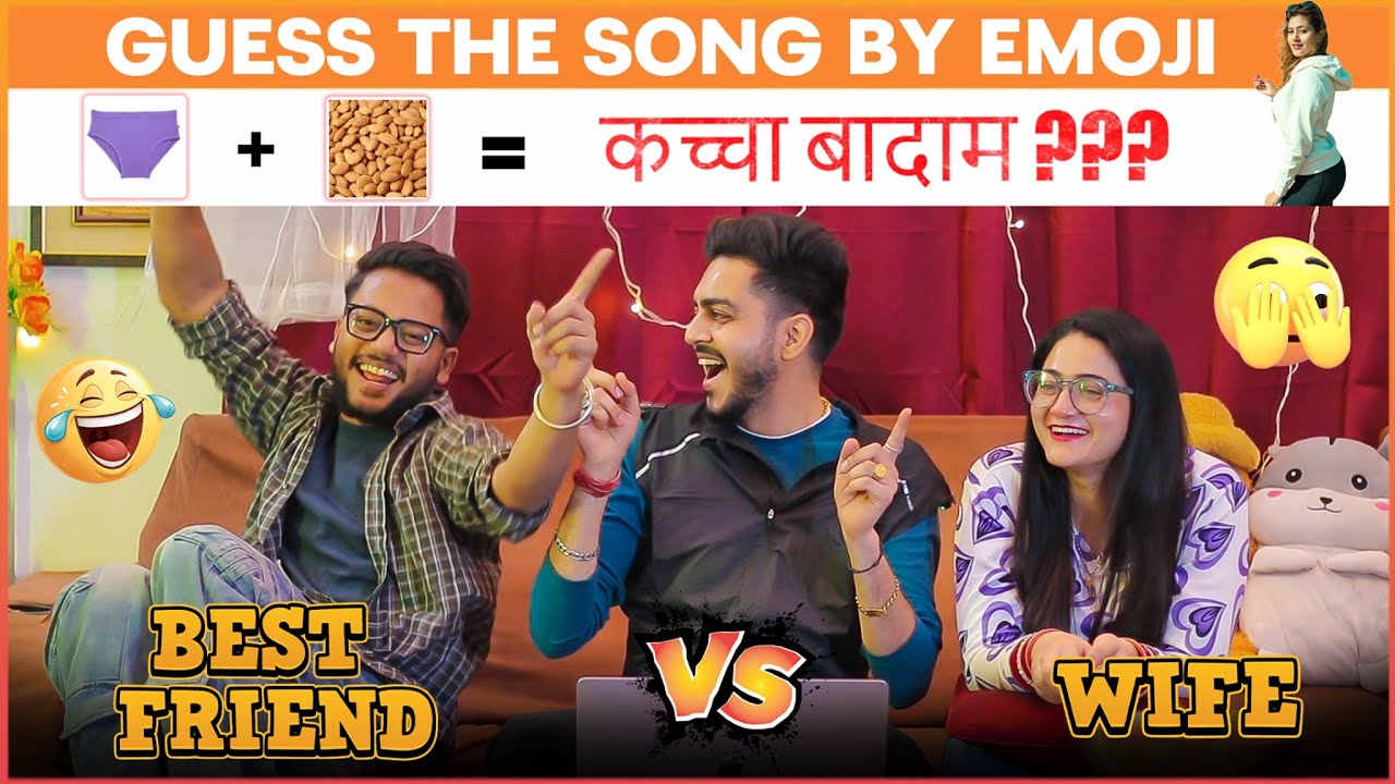 Guess The Song By Emoji 🎵😂 MY WIFE vs BEST FRIEND 🥵 Rachit Rojha Vlogs