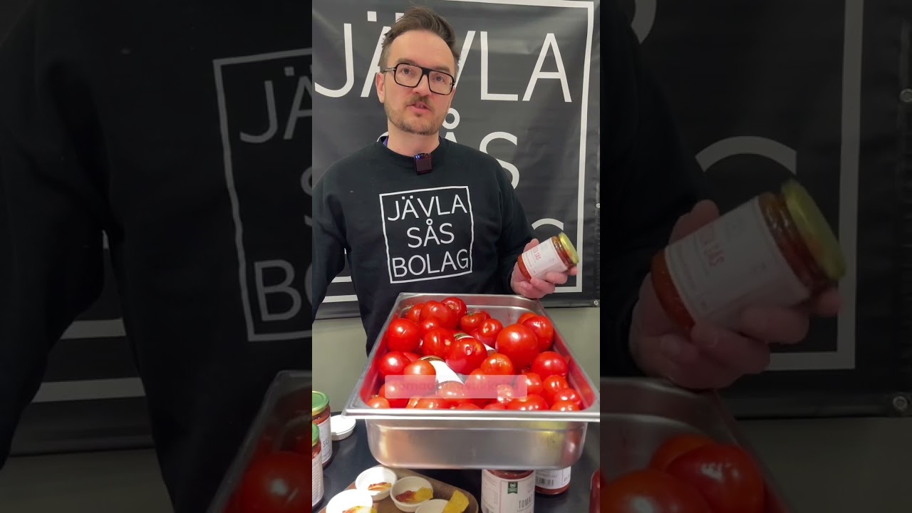 Ruokamessut 2024: Jävla Sås Bolag käyttää hävikkitomaatteja raaka-aineena. 