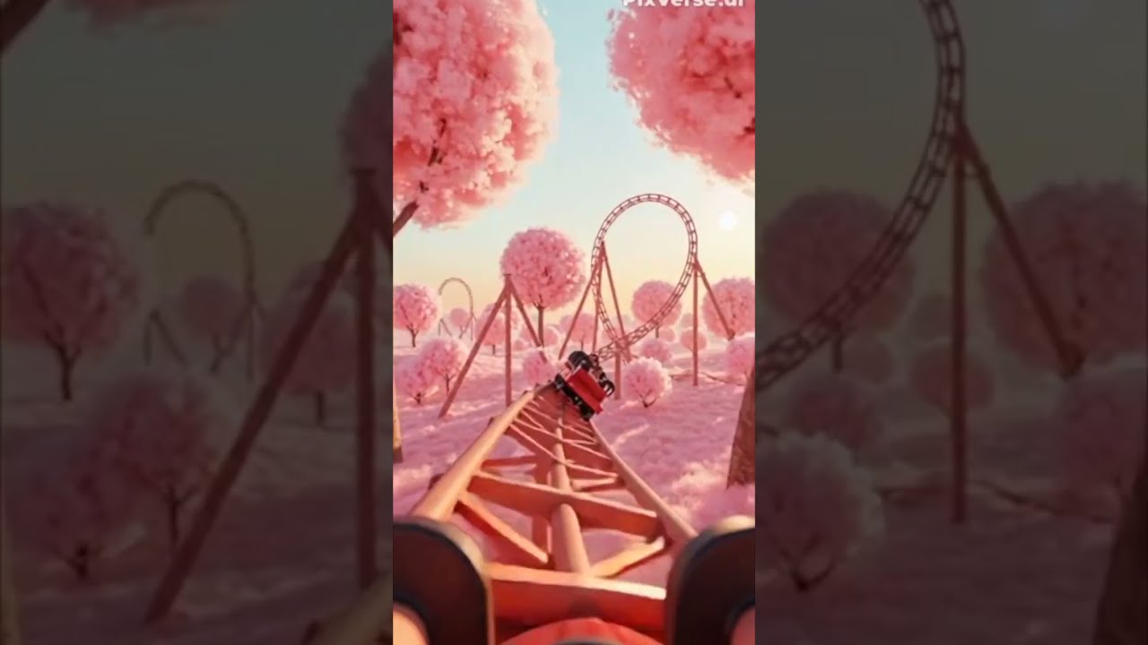 Whimsical AI Moments: Glitchy Roller Coaster Thrills! 🎢✨🌀