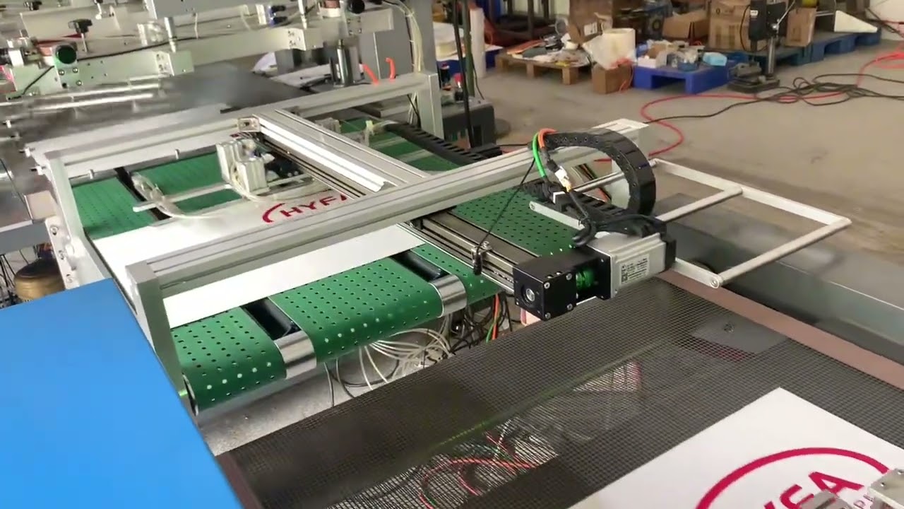 Fully automatic closed screen printing machine, flat screen printing machine