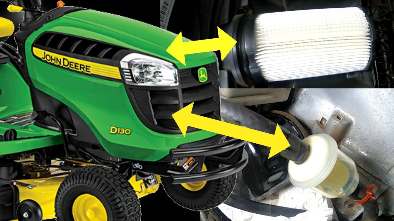 How To Change Air Filter and Fuel Filter On John Deere D130 & D140 (22HP 2011 - 2017)