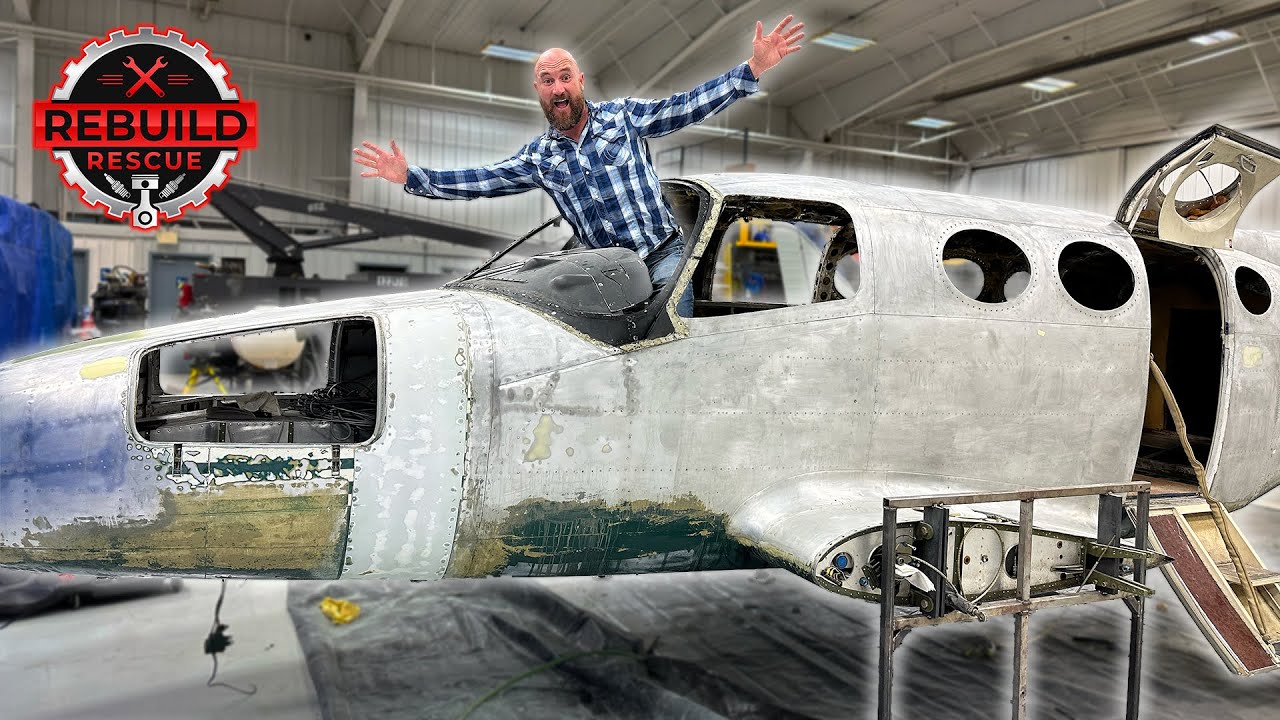 Getting The Free Abandoned Airplane ready for paint. Will it ever get done ?