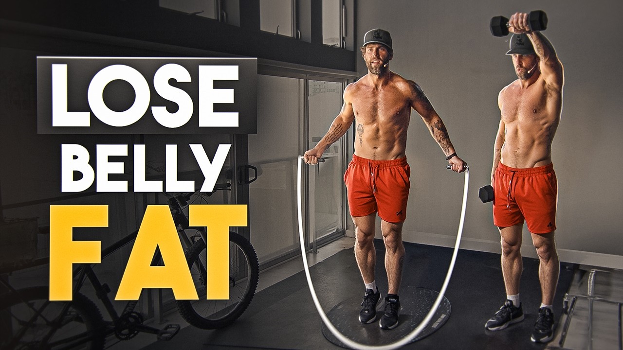 15 Min Jump Rope + Dumbbell Workout To Lose BELLY FAT