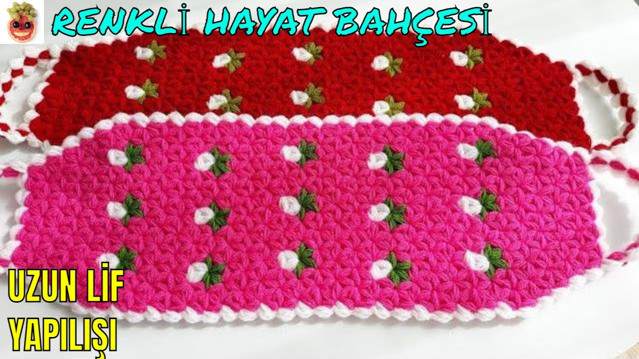 Çeyizlik Uzun Lif Modeli - Gül Desenli /  Örgü Dantel Oya El İşi
