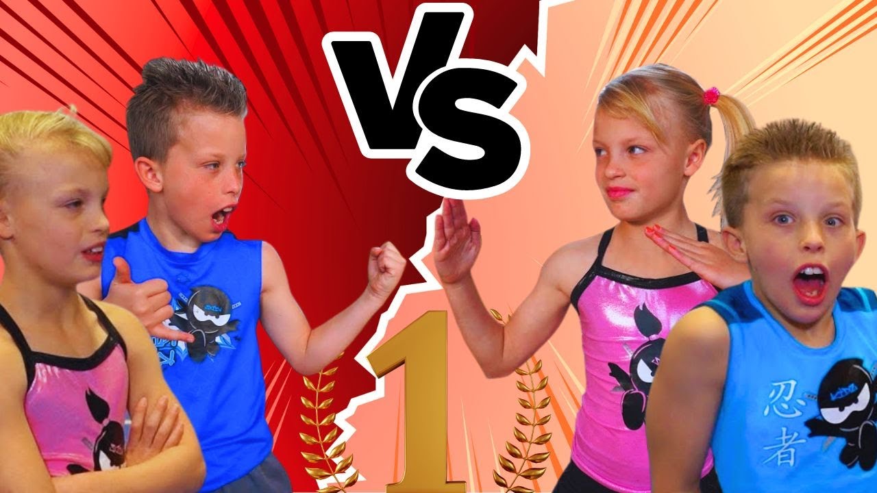 DESAFIO EXPLOSIVO: Gêmeos em Batalha de Ginástica e Karatê ⚡️ Irmã VS Irmão | Ninja Kidz Português
