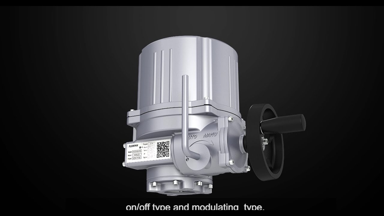 EOH series quarter turn electric actuator 3D demonstration video