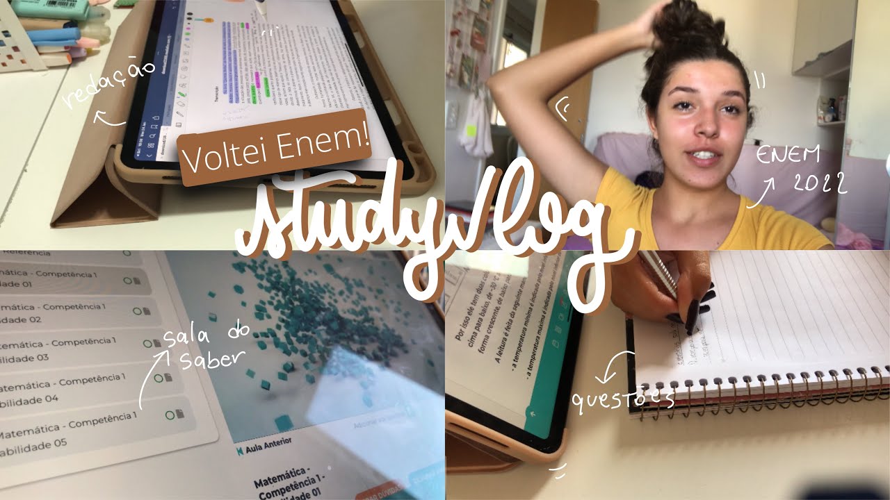 VOLTEI A ESTUDAR PARA O ENEM!| studyvlog (parte 2)