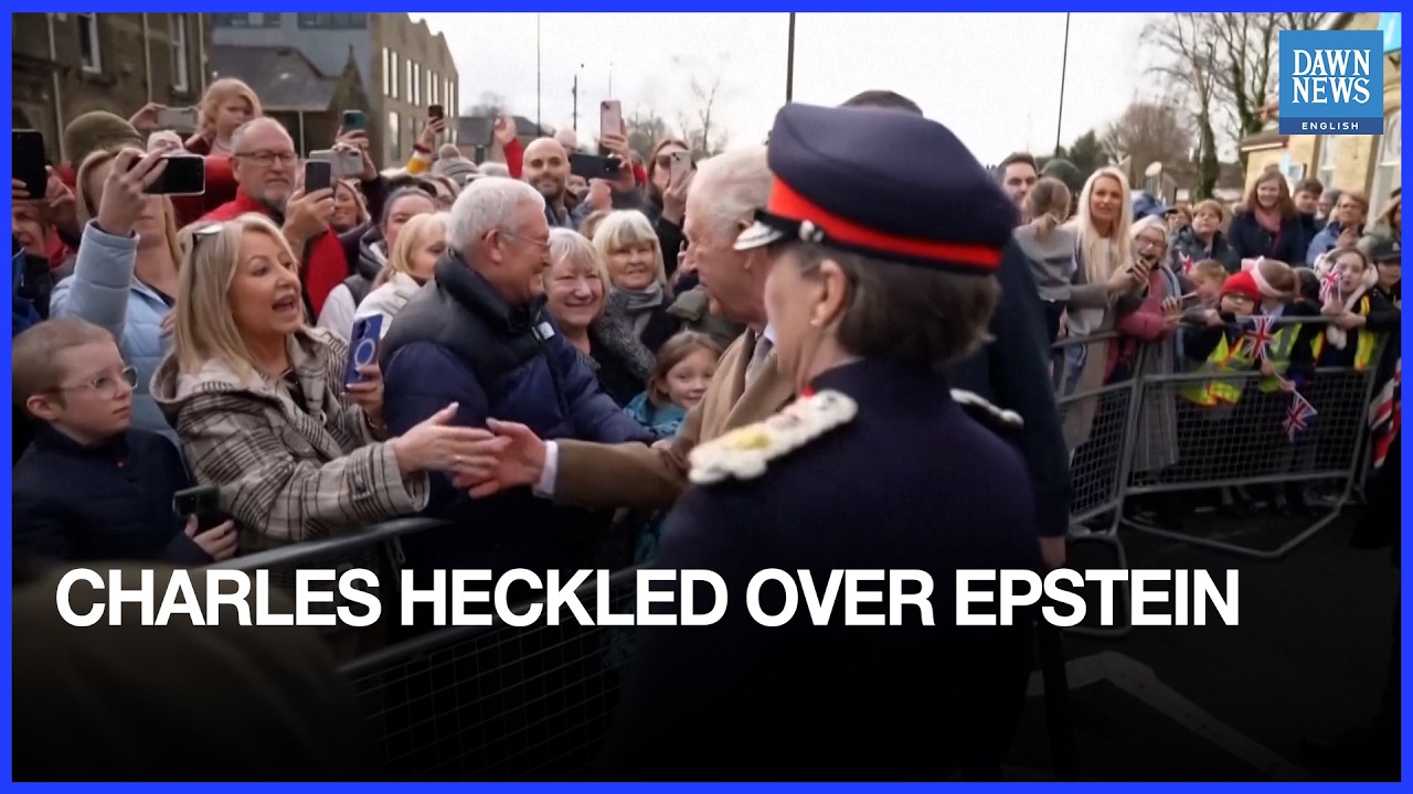 King Charles heckled over Andrew and Epstein during town visit | Dawn News English