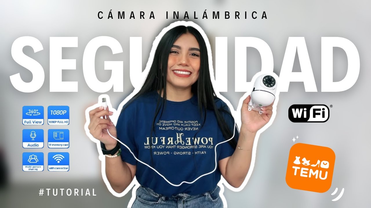 [PASO A PASO] C&oacute;mo CONFIGURAR tu C&Aacute;MARA SEGURIDAD INAL&Aacute;MBRICA 📸 | TEMU | #unboxing #tutorialvideo