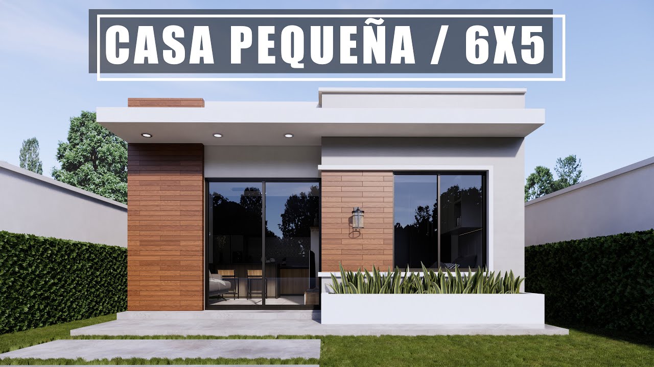 BONITA MINI CASA MODERNA DE 6X5 CON BONITO INTERIOR MINIMALISTA