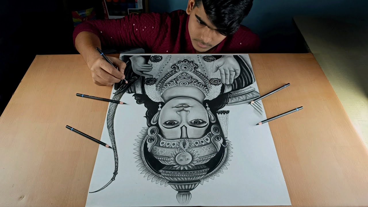 Drawing Shree Ram ji On A2 Size 😍