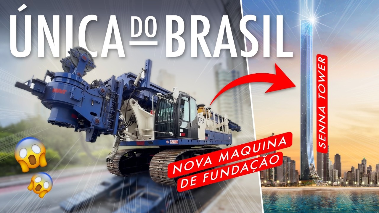ÚNICA DO BRASIL - Nova Maquina de fundação do SENNA TOWER